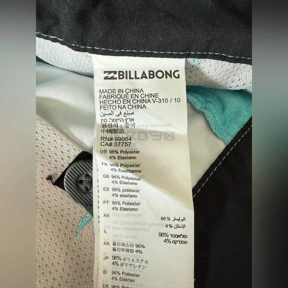 Billabong Men's Aqua Shorts 31 Chino Pockets Surf Surfing Casual Lightweight - Picture 6 of 6